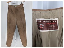 Vila  Rodriguez S.A. Peleteria Vtg 60s Leather Suede Trousers Barcelona