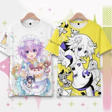 Nwe Hyperdimension Neptunia Summer  Fashion T-Shirt Cartoon Short Sleeve