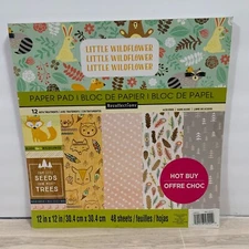 Recollections Little Wildflower Critters 12x12 Paperpad 48 Sheets Scrapbooking