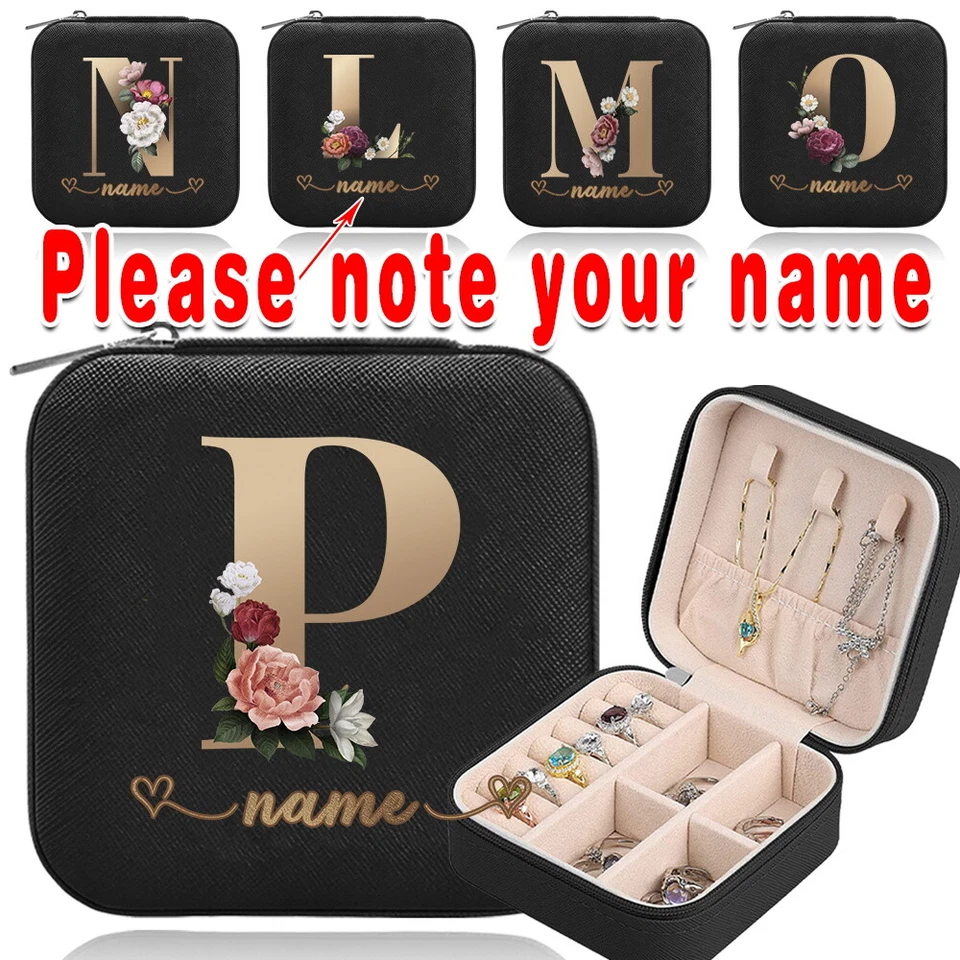 Personalised Custom Name Jewellery Box Organizer Jewelry Storage Case Gift Women