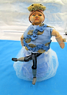 Antique Candy Container/figurine with wooden head /Princess/Queen / Germany