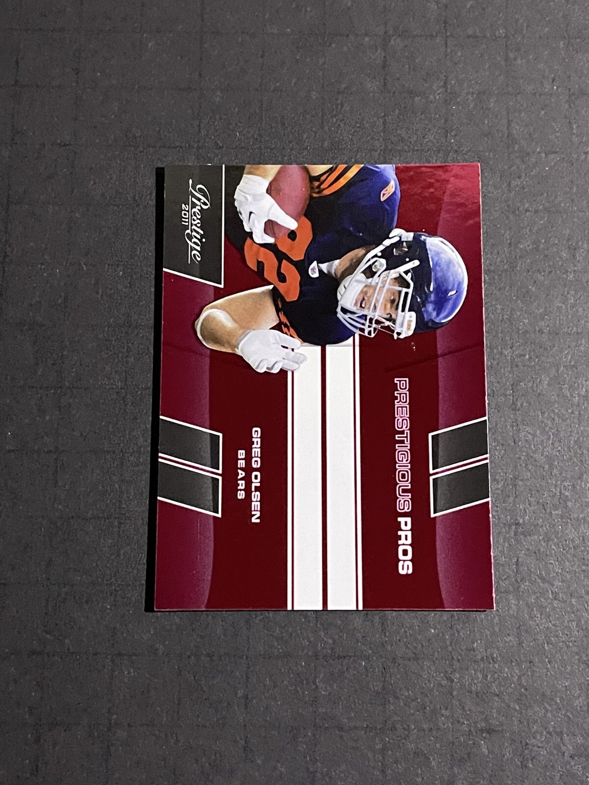 2011 Panini Prestige Greg Olson Prestigious Pros Parallel Card #25 Chicago Bears