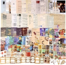 200Pcs Vintage Junk Journal Supplies,Scrapbook Supplies Scrapbooking Paper