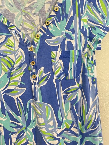Lilly Pulitzer Dress Womens Medium Bamboo Print Short Sleeve Knee Length Casual - Picture 4 of 6