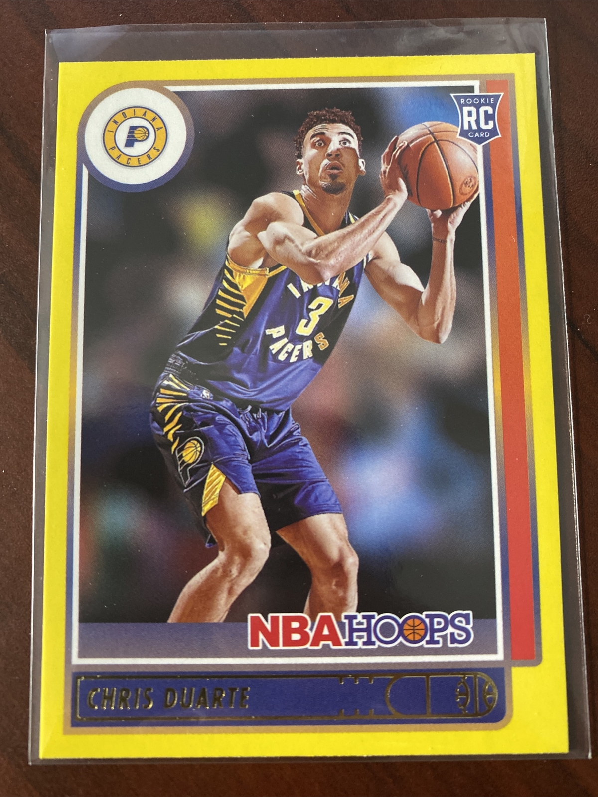 CHRIS DUARTE 2021-22 Panini NBA Hoops Yellow Parallel #236 Indiana Pacers RC