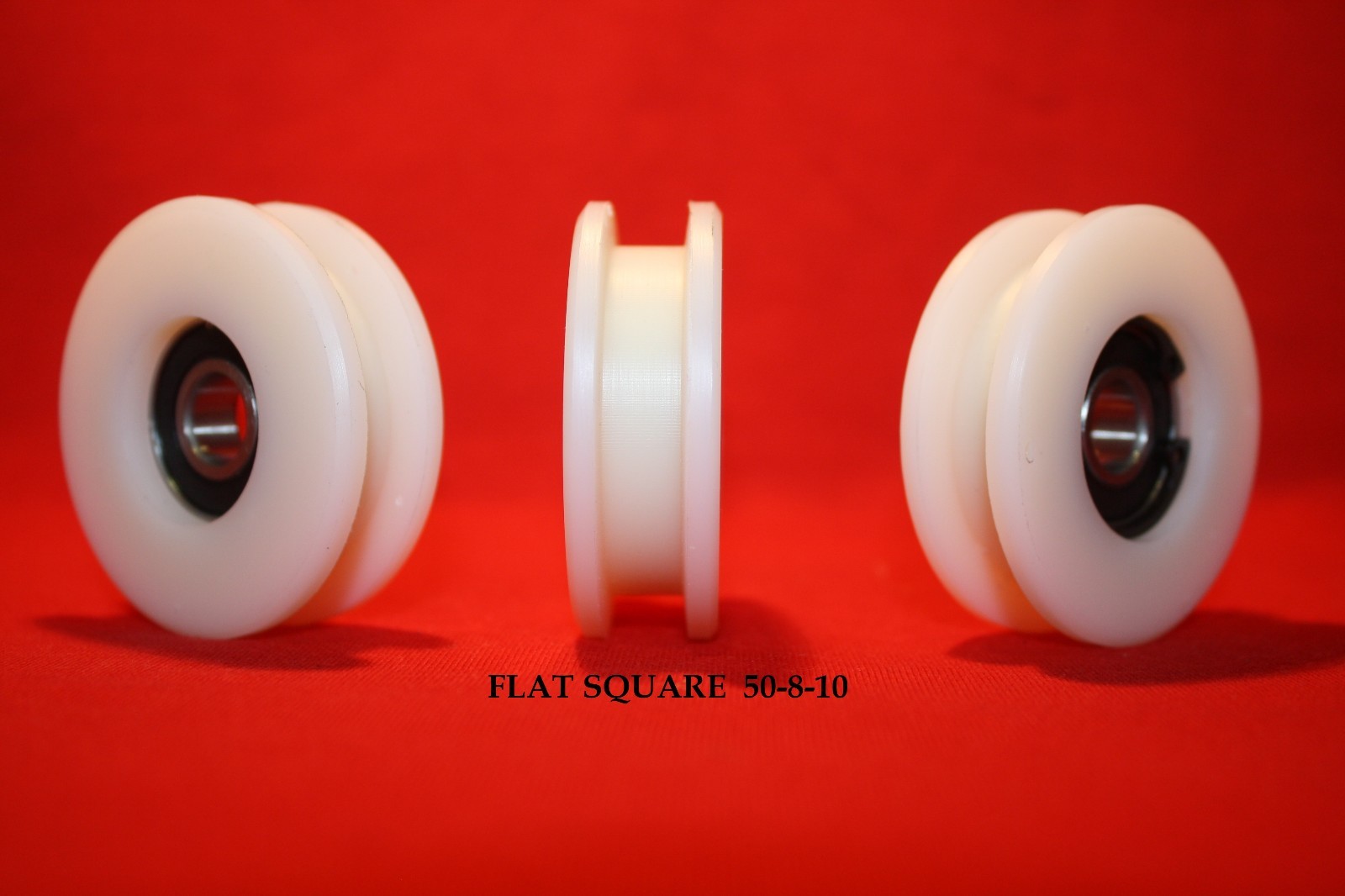 50mm Square Flat Nylon Pulley Idler Wheel, Ball Bearing nylon rollers