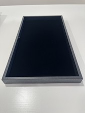 1" Standard Plastic Black Stackable Jewelry Display Tray With black velvet pad