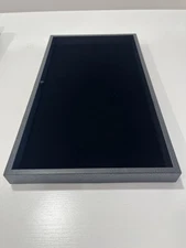 1" Standard Plastic Black Stackable Jewelry Display Tray With black velvet pad