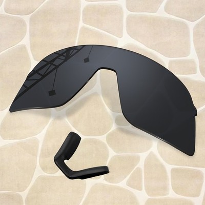 Black Replacement Lenses & Regular Size Nose Piece for Oakley Sutro Lite OO9463A