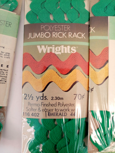 Lotto 4 rack vintage Wright's JUMBO Rick VERDE SMERALDO nuovi - Foto 3 di 4