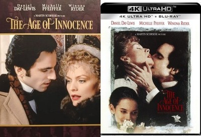 THE AGE OF INNOCENCE w/Slip Cover (4K UHD, 1993 +Digital!) New* Read Description