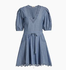Ulla Johnson Camila dress in Chambray blue, NWT, Size 14