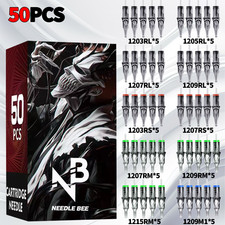 50pcs/box, Tattoo Ink Cartridge Needles, All-in-one Tattoo Needles