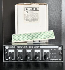 RDL - RU-MX5 Five Channel - Pro Audio Microphone & Line Mixer *COMPLETE IN BOX*