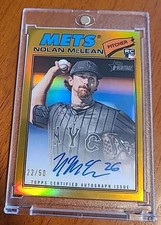 NOLAN MCLEAN 2026 Topps Heritage AUTO GOLD /50 SSP Rookie RC Real One CHROME 