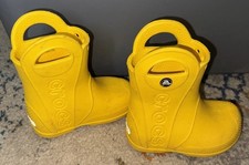 Crocs Kids TODDLERS Unisex YELLOW Handle It Rain Boots C6