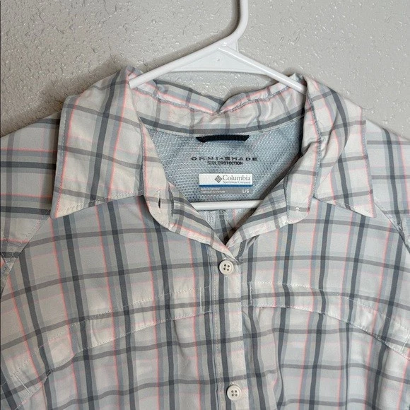 Columbia 女式 Omni Shade 防晒纽扣长袖衬衫 L — 第 3/4 张图片