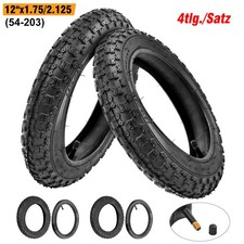 2x Fahrradreifen 12 1/2 x 2 1/4 Zoll Reifen 12.5x2.25 54-203 inkl. 2xSchlauch AV