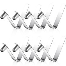 8 Pieces Paddle Spring Snap Clips Tent Pole Spring Clips, Stainless Steel Pu...