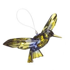 Colorful 7 Inch Two-Toned Hummingbird Ornament/Sun-catcher Green/Blue