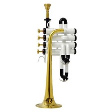Bb Piccolo Trumpet Brass Instrument | Precision-Crafted Design hard case