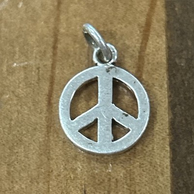 Authentic Sterling Silver Tiffany & Co. Charm Peace Sign Charm Pendant 1.57 G
