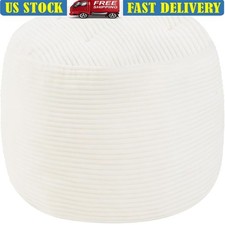 Round Pouf Ottoman Corduroy Footrest Lightweight Foam Stool Living Room Dorms US