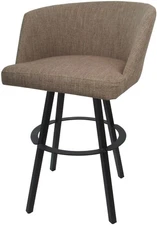 Swivel Metal Bar Stool 30" Seat - Joey - Basin Beige - Gray