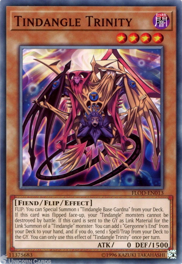 FLOD-EN013 Tindangle Trinity Common UNL Edition Mint YuGiOh Card