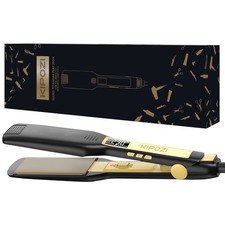 KIPOZI 1.75  Hair Straightener Titanium Wide Plate Flat Iron Dual Voltage Black