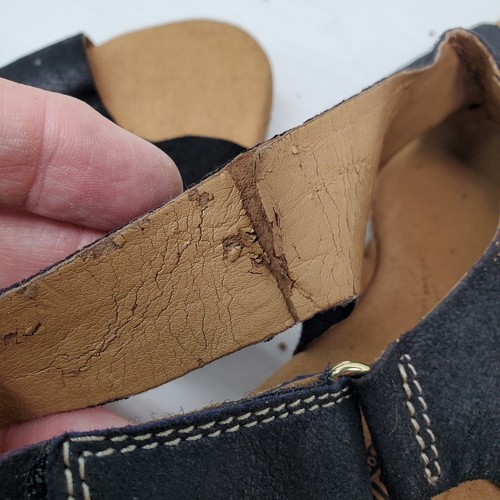 Collection By Clarks Cushion Soft Summer Sandals Size 9 Black Leather Fast Ship - Picture 15 of 17