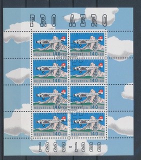 LT01974 Svizzera 1988 pro aero FDC aviazione aerei buono foglio usato
