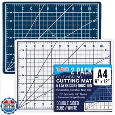 U.S. Art Supply 9" x 12" Self-Healing Cutting Mat 5-Ply 2 Pack 