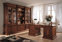 BüRo Einrichtung Massiv Holz Schreibtisch BüCherschrank Tisch Regal Schrank 2Tlg