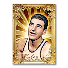 Dolph Schayes Golden Icon Art Card 02/20 Starpop Signed Basketball Short Print