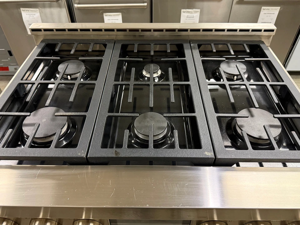 Estufa de gas JennAir JGRP436WP 36" acero inoxidable Foto 3 de 4