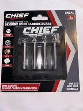 Chief 2” Alums-cut Wide Flute Genuine Solid Carbide Burrs New In Package!
