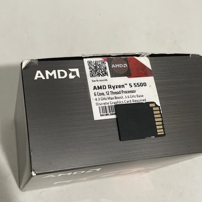 AMD Ryzen 5 5500 Processor (4.2 GHz, 6 Cores, Socket AM4) with cpu Fan SN: 9ML0
