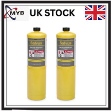 Salvus MAP HTi MAPP Gas Bottles x2 Blowtorch Plumbers Soldering