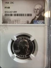 1964 Washington Quarter Silver Proof NGC PF 68 8326267-009
