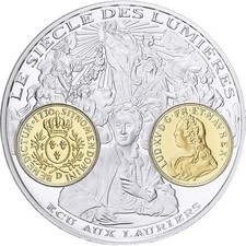 Frankreich, Medaille, Histoire Monétaire, Ecu aux Lauriers, Louis XV, Silber