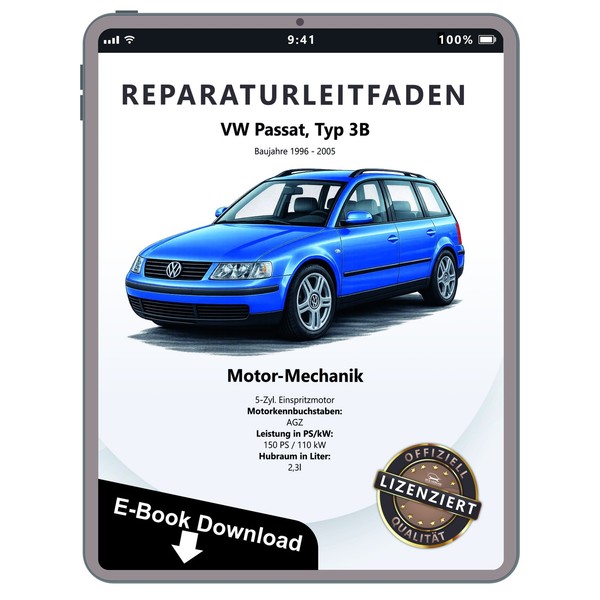 VW Passat 5 3B 1996-2005 Benzinmotor 150 PS Mechanik Reparaturhandbuch Download-image