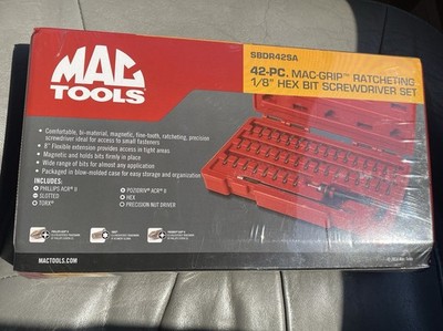 Mac Tools Mac-Grip Ratcheting 1/8  Hex Bit Screwdriver SBDR42SA