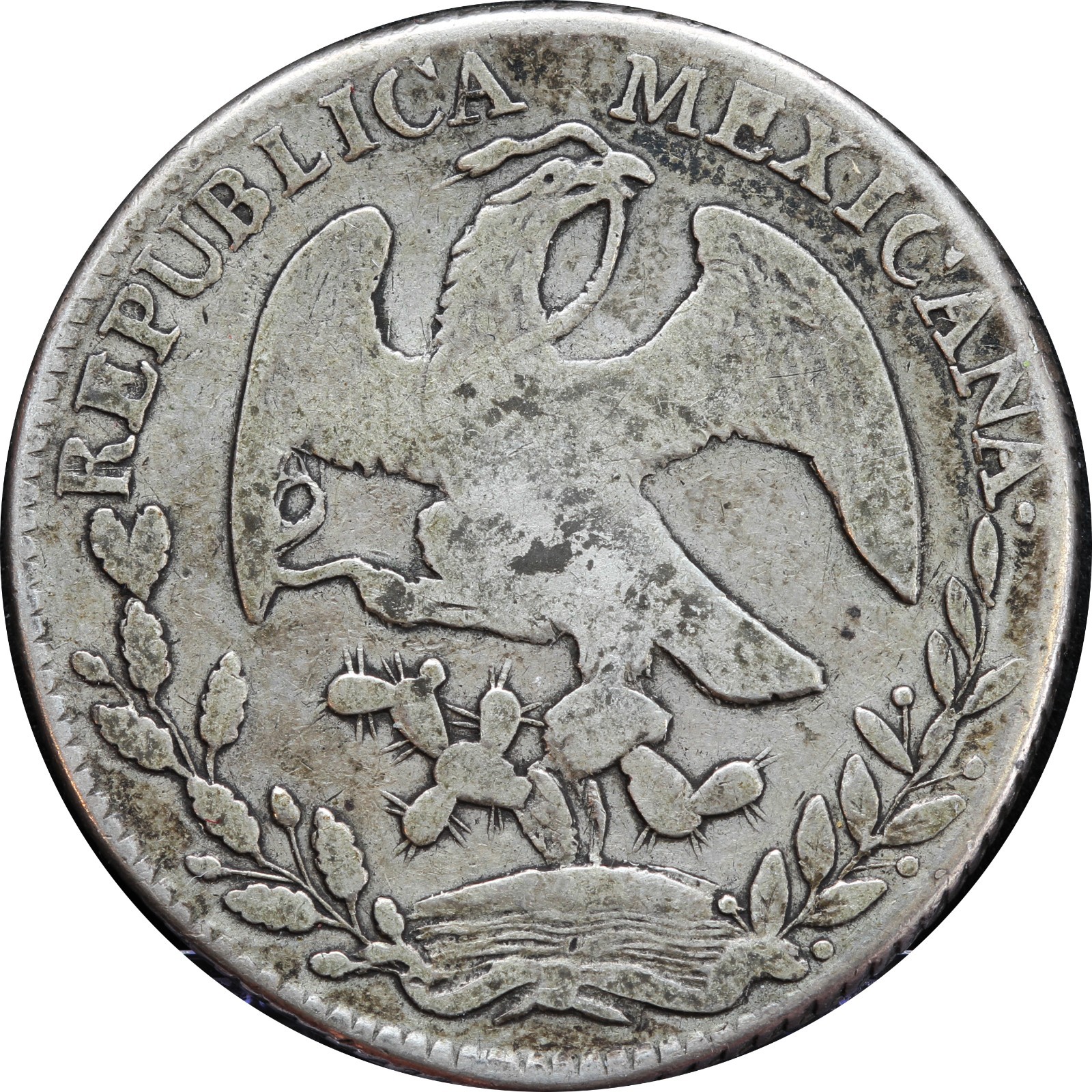 Mexico 8 Reales Pi 1843 A.M. Potosi Mint. KM# 377.12