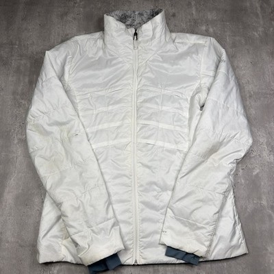 Columbia Micro Puffer Full Zip Jacket Omni-heat Lined Women s L White