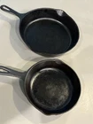 Vintage 2 BSR Cast Iron Skillet 5n  8” & 10”