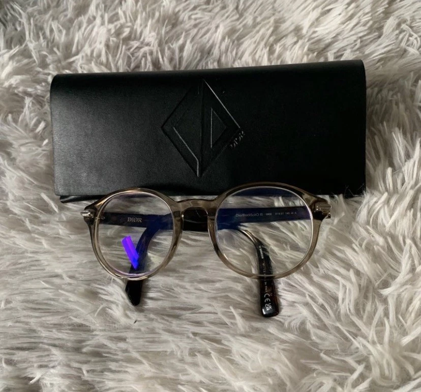 NEW CHRISTIAN DIOR DIORBLACKSUITO RI 5800 Transparent/Havana AUTHENTIC 100% - Photo 2/4