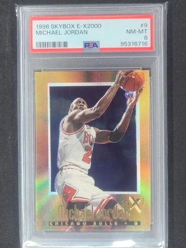 1996 Skybox E-X2000 Michael Jordan #9 PSA 8 NM-MT Chicago Bulls nice card GOAT