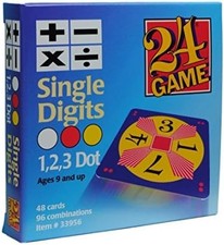 24 Single Digit Math Game Card Deck