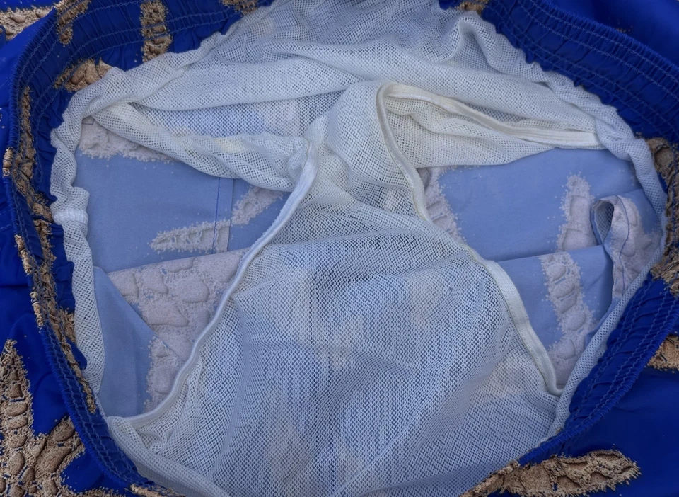 Vilebrequin Swim Trunks MAHINA BLUE DE MER STARFISH Zip Back Pocket XXL - Image 2 of 4